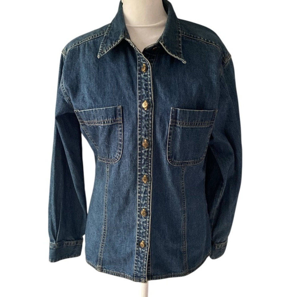 Talbots petites vintage women’s denim jacket size PS
